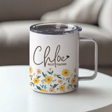 White Stainless Steel Mug With Handle - GOTShirts