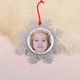 Merry Christmas Girl Photo - Glitter Snowflake Ornament - GOTShirts