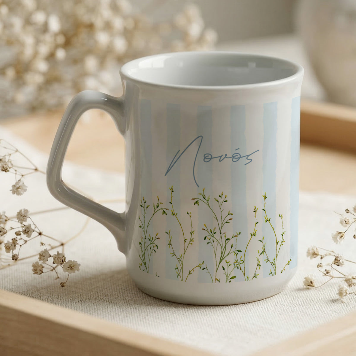 Godfather Blue Lines Pattern - Ceramic Mug 9oz - GOTShirts