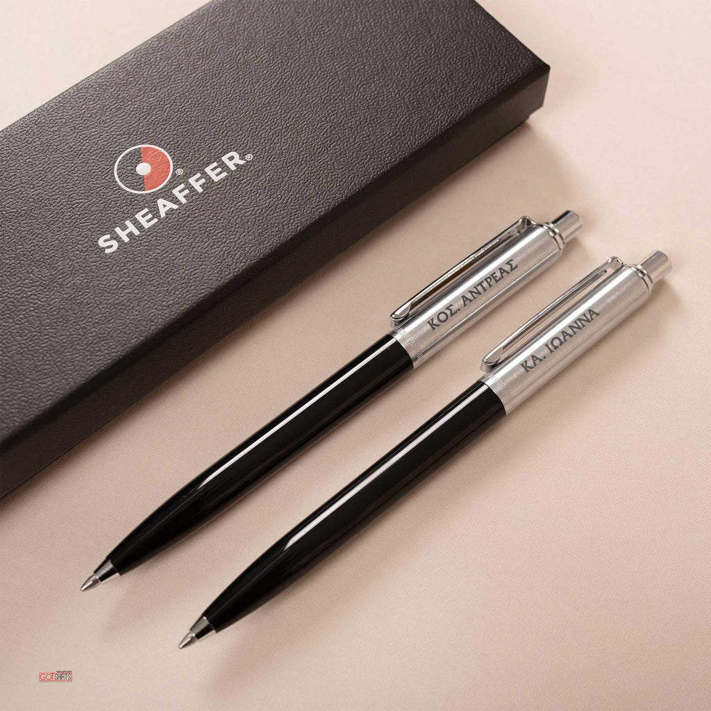 Personalized Black/Silver SHEAFFER Pen (Engraved) - GOTShirts