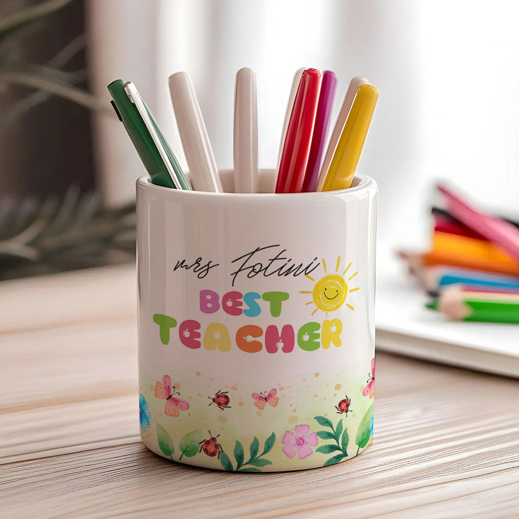 Best Teacher - Ceramic Pencil Holder - GOTShirts