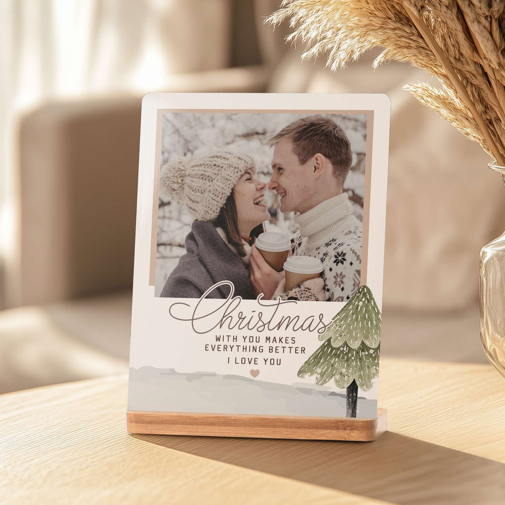 Christmas With You - Bamboo Stand Frame