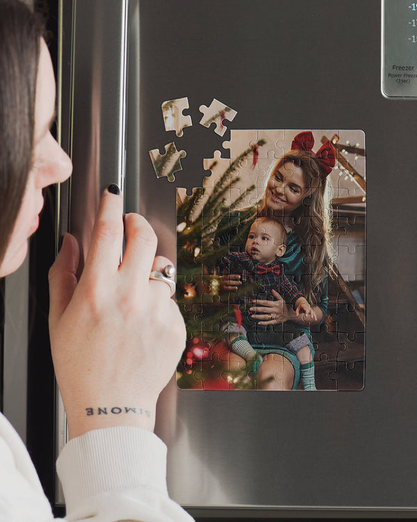 Merry Christmas Mom - Magnetic Puzzle & Wine Mug Gift Box - GOTShirts