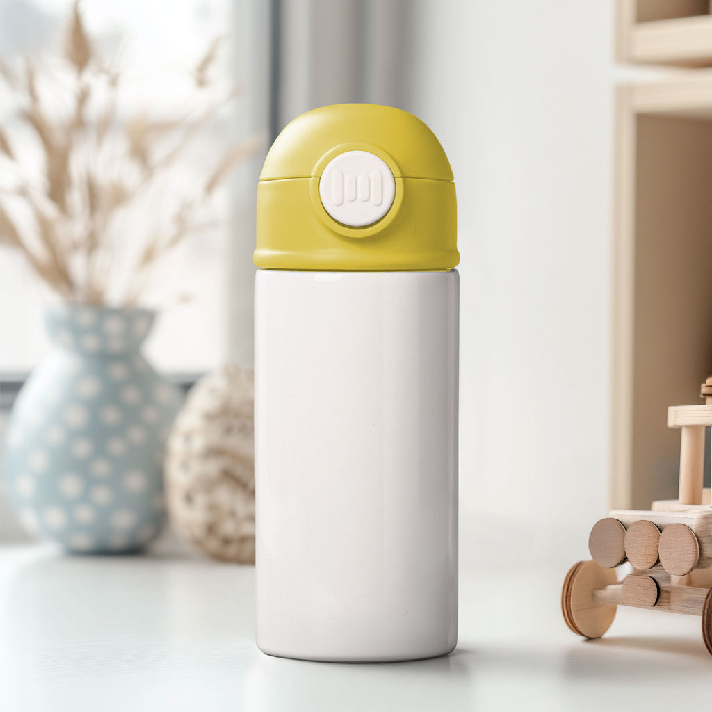 Spring Initial & Name - Double Wall Colored Water Bottle - GOTShirts