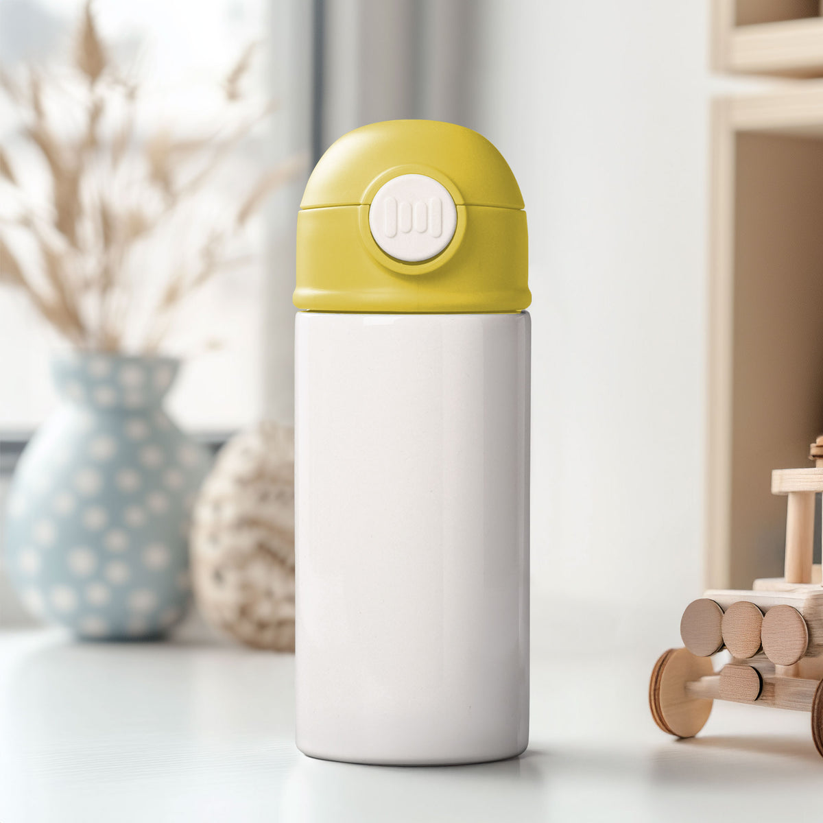 Bunny Ballerina - Double Wall Colored Water Bottle - GOTShirts