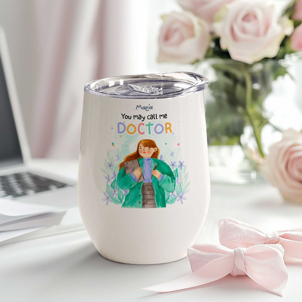 Call Me Doctor - Stainless Steel White Mug - GOTShirts