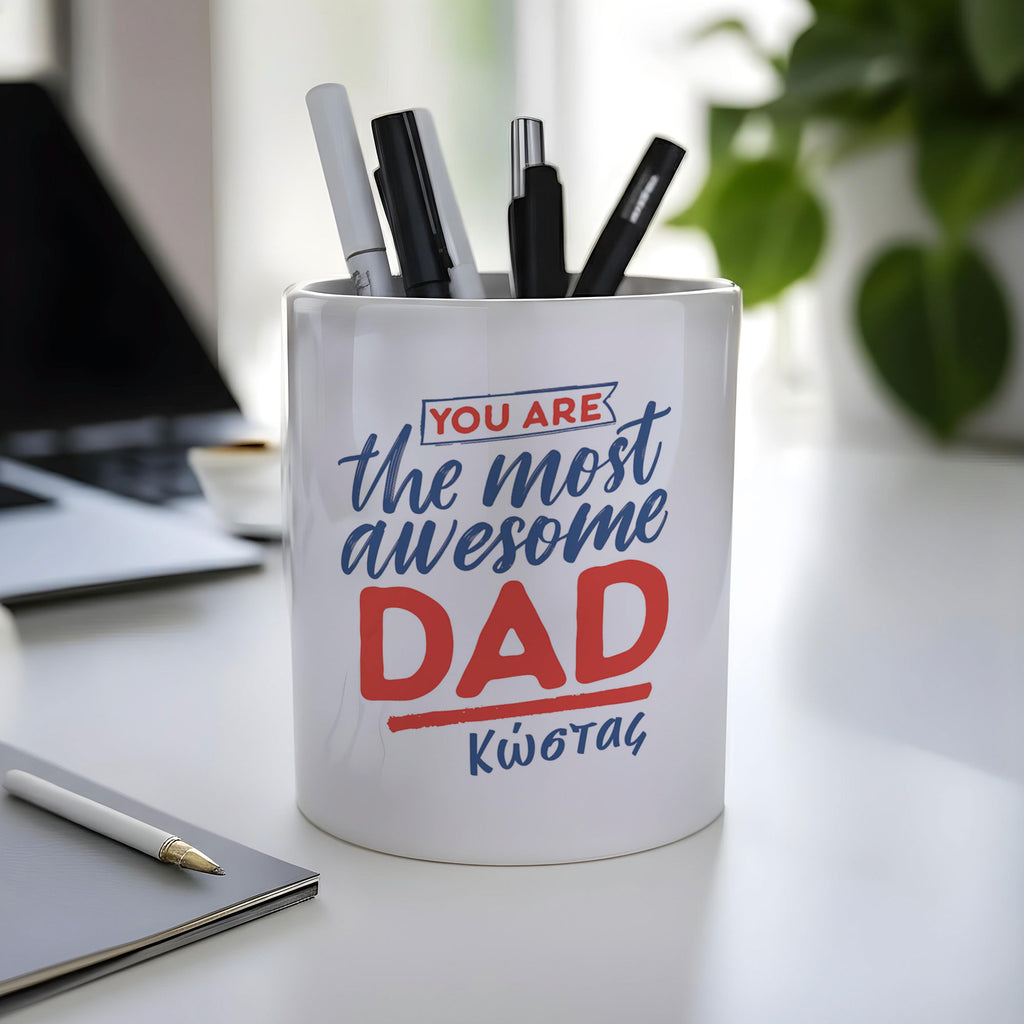 Awesome Dad - Ceramic Pencil Holder - GOTShirts
