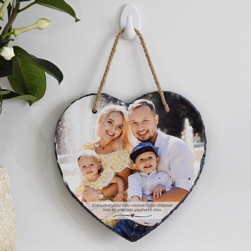 Wonderful Day - Hanging Heart Rock Slate - GOTShirts