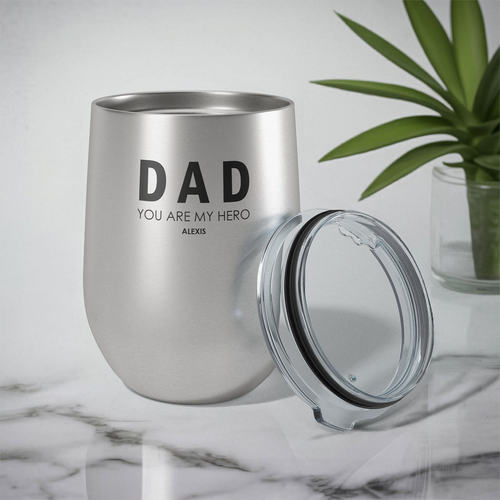Dad You Are My Hero - Stainless Steel Silver Mug - GOTShirts