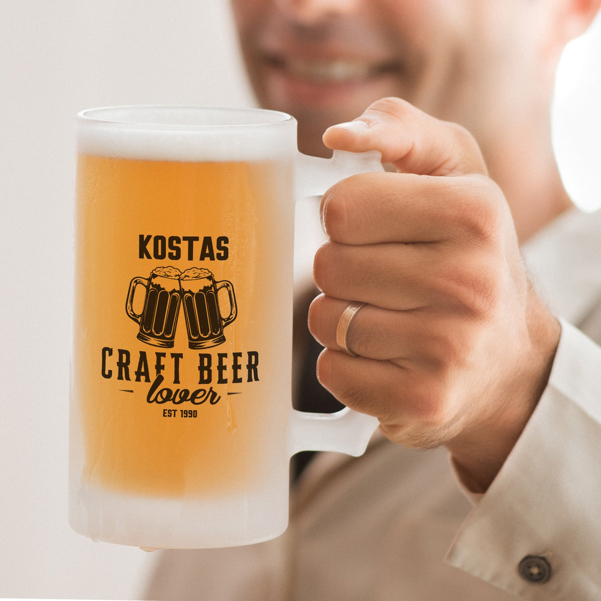 Craft Beer Lover - Frosted Beer Glass - GOTShirts
