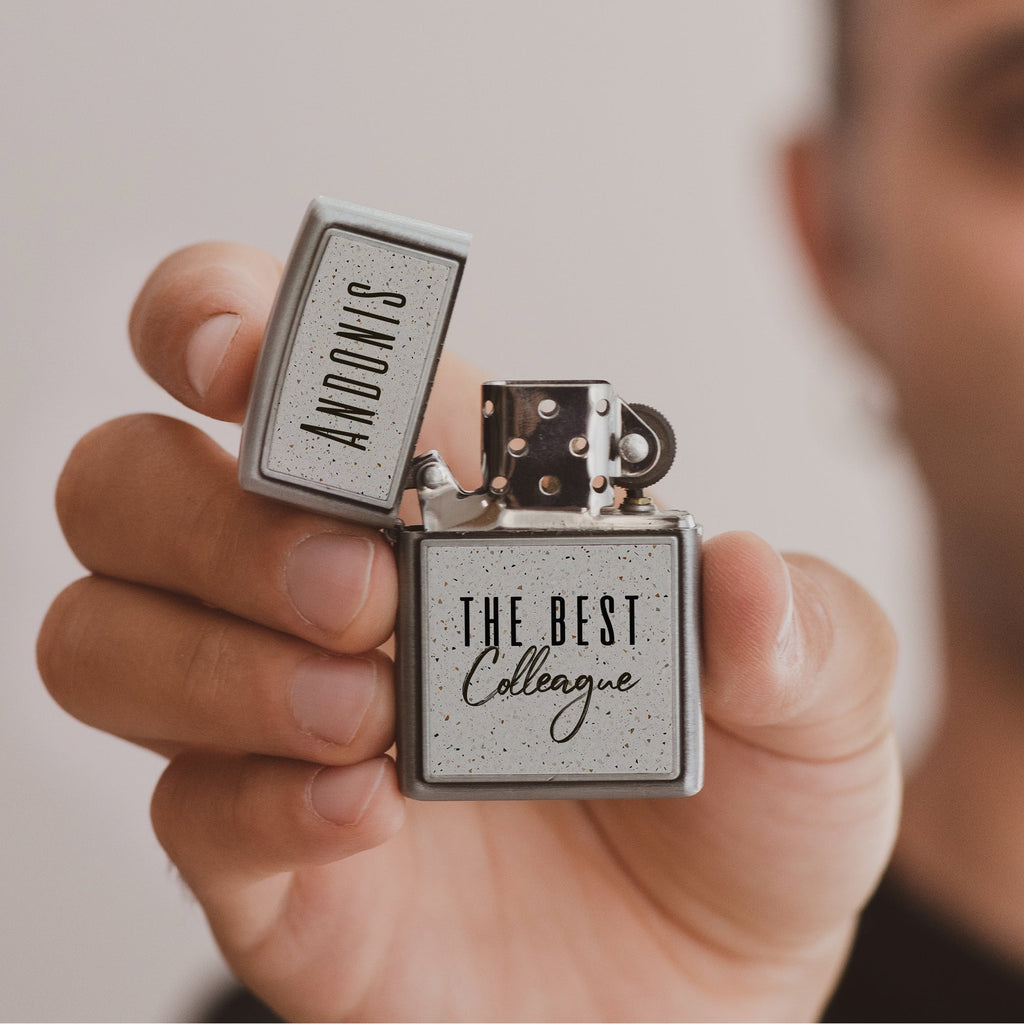 The Best Colleague - Silver Metallic Lighter - GOTShirts