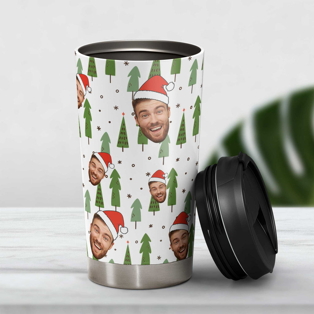 Christmas Photo Pattern - Stainless Steel Travel Mug - GOTShirts
