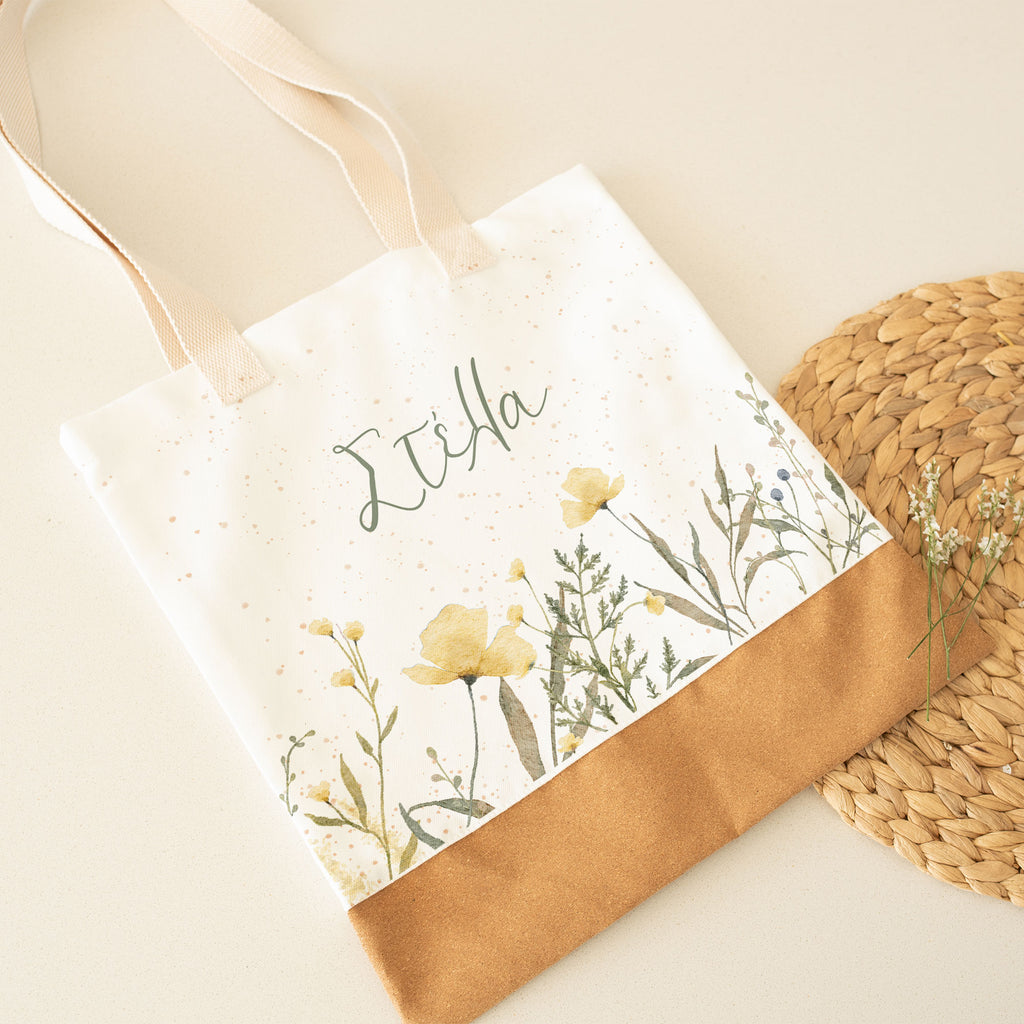 Yellow Flowers - Cork Tote Bag - GOTShirts
