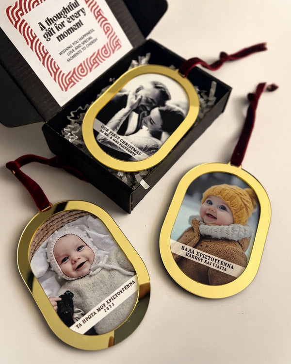 My First Christmas - Gold Keepsake Ornament - GOTShirts