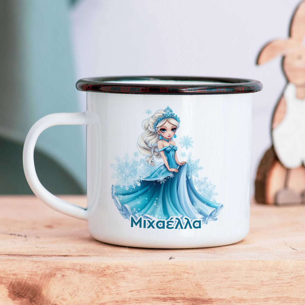 Snow Princess - Stainless Steel Enamel Mug - GOTShirts