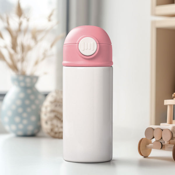 Bunny Ballerina - Double Wall Colored Water Bottle - GOTShirts