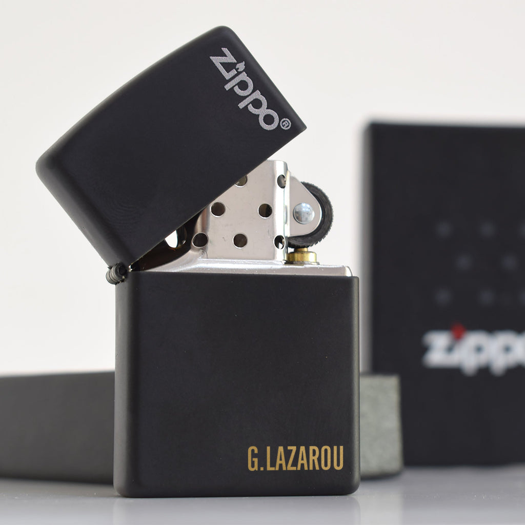 Name - Black Zippo® Lighter (Engraved) - GOTShirts
