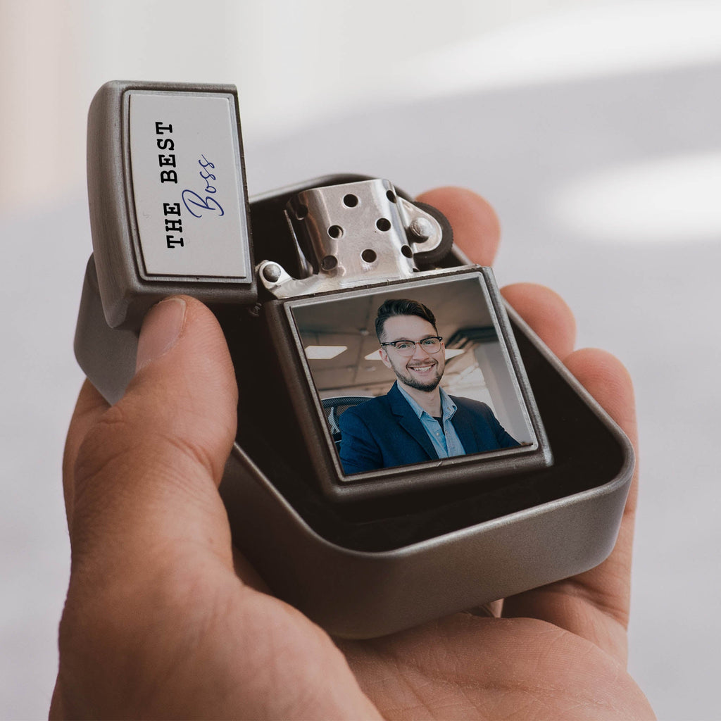 The Best Boss - Silver Metallic Lighter - GOTShirts