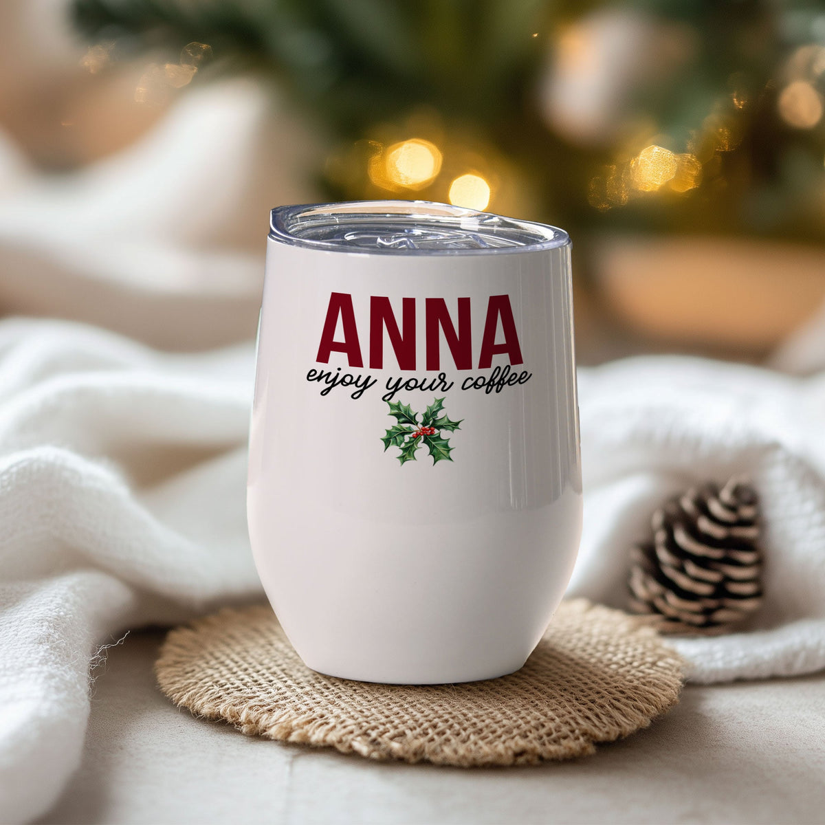 Enjoy Your Coffee - Stainless Steel White Mug - GOTShirts