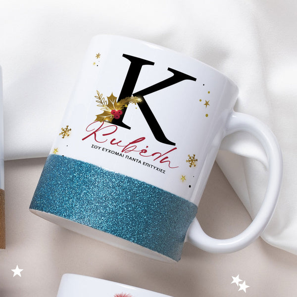 Capital & Name - Ceramic Glitter Mug - GOTShirts