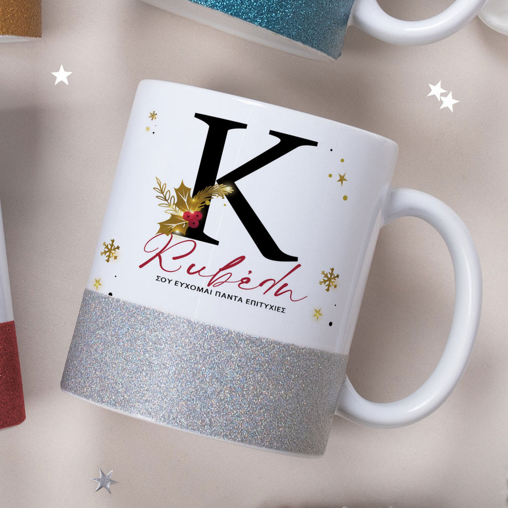Capital & Name - Ceramic Glitter Mug - GOTShirts