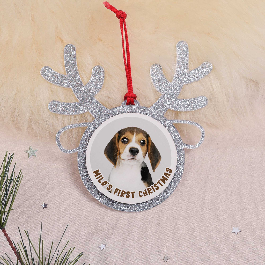 Pet Photo - Glitter Reindeer Ornament - GOTShirts