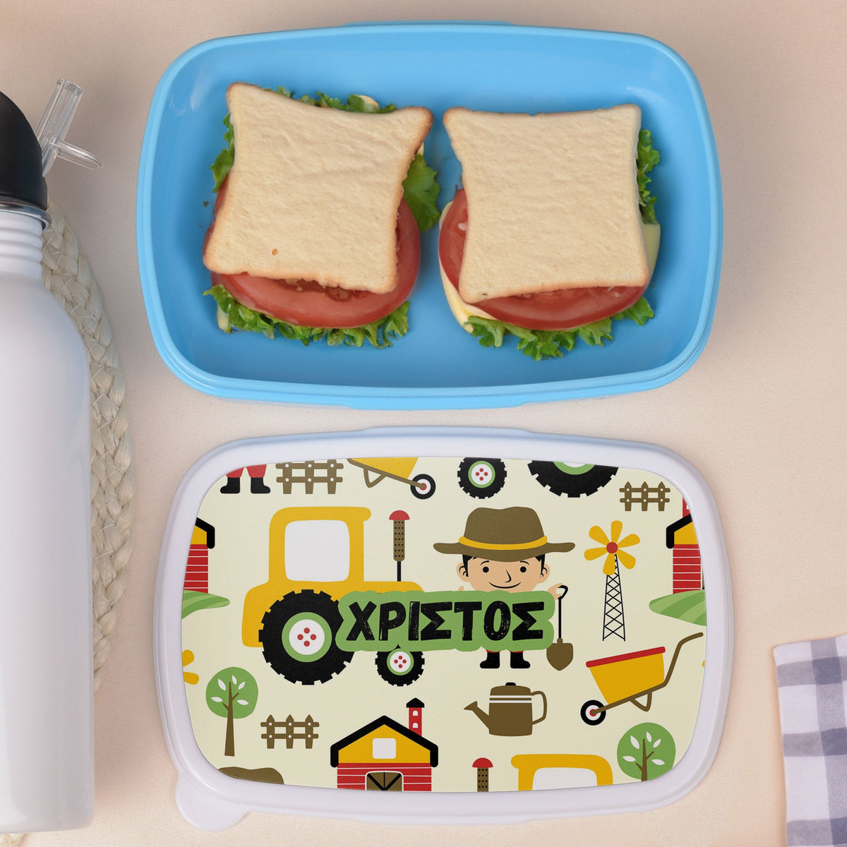 Farm Tractor - Plastic Lunch Box - GOTShirts