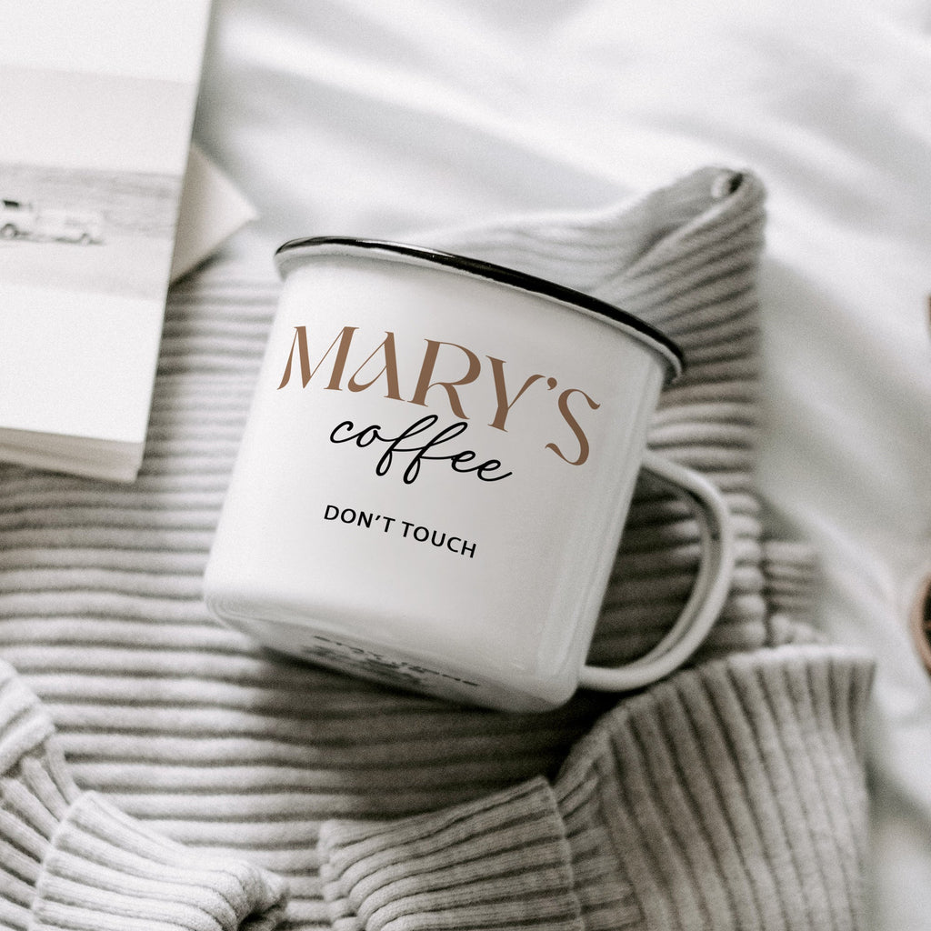 Christmas S/Steel Enamel Mug - Don't Touch - GOTShirts