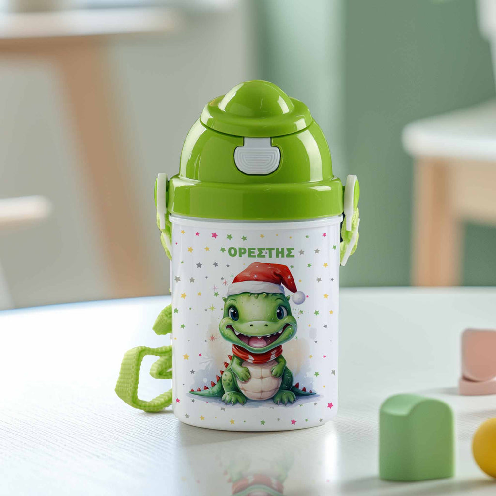 Dino - Plastic Colored Water Bottle - GOTShirts