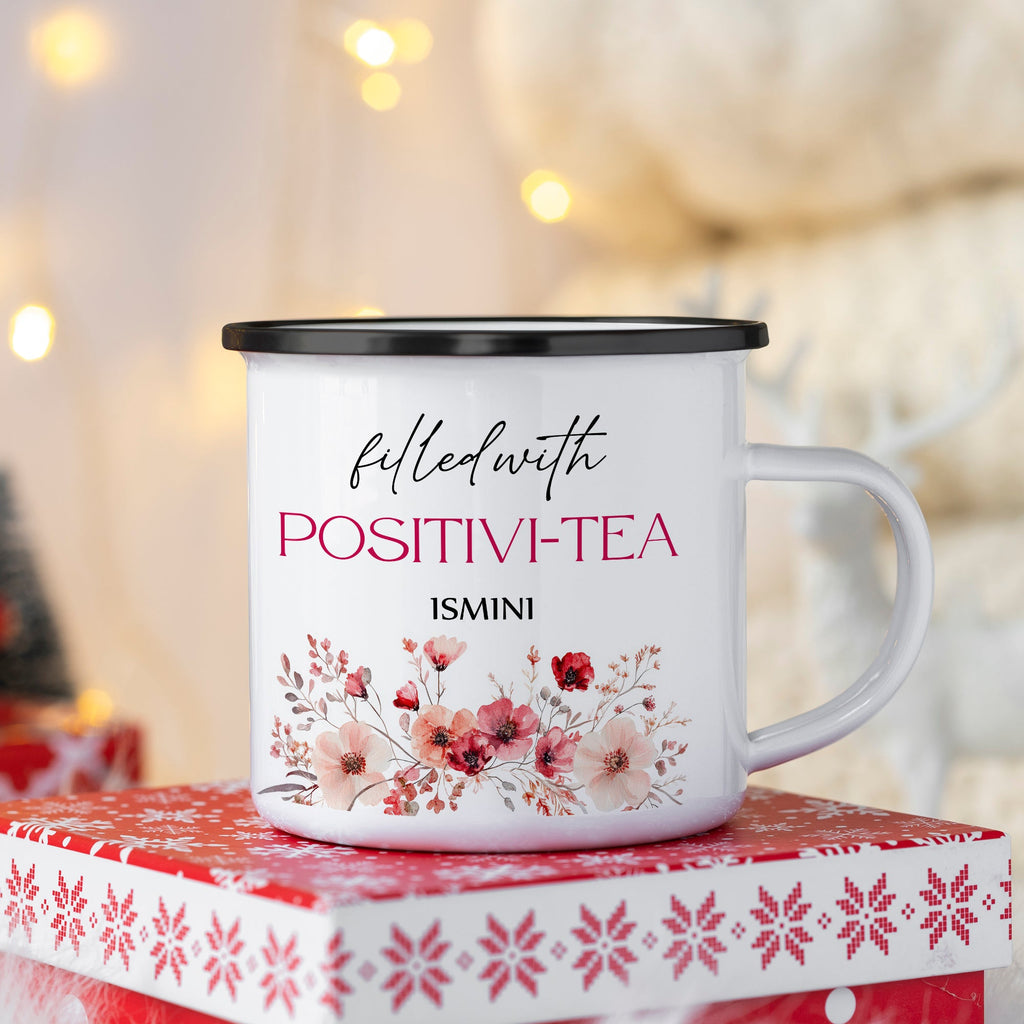 Christmas S/Steel Enamel Mug - Positivi - Tea - GOTShirts