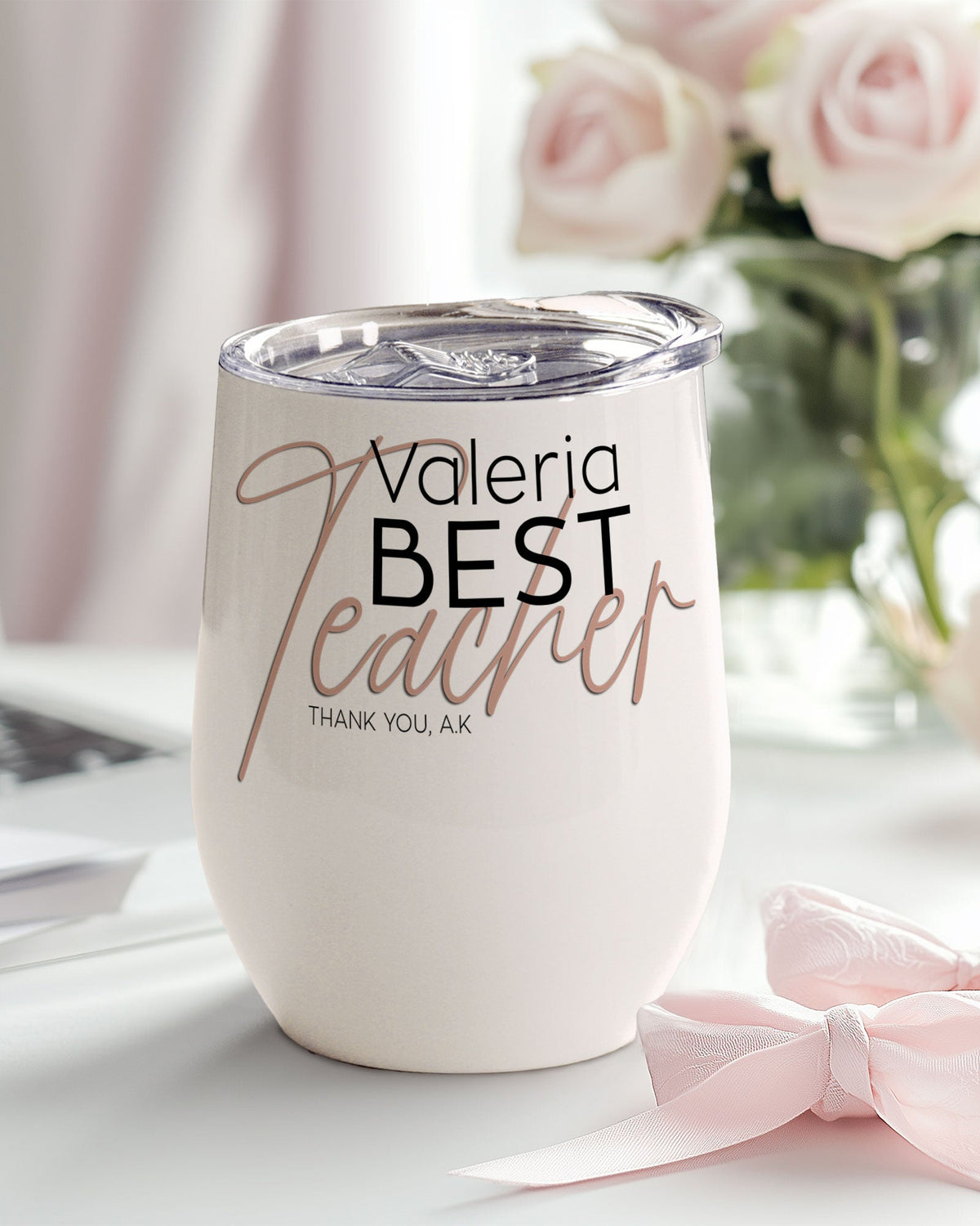 Best Teacher - Stainless Steel White Mug - GOTShirts
