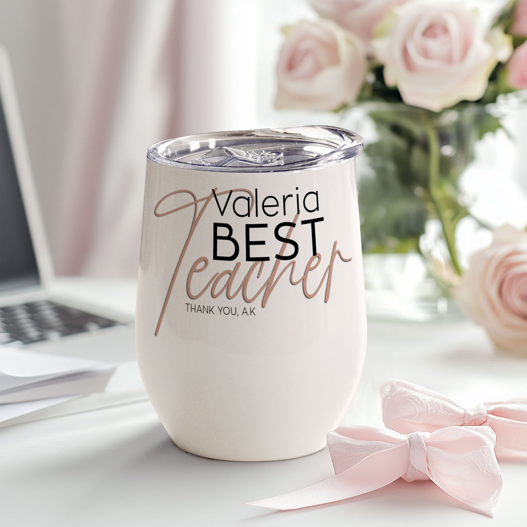 Best Teacher - Stainless Steel White Mug - GOTShirts