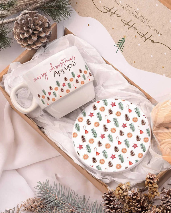 Christmas Pattern - Coffee Mug & Coaster Double Set - GOTShirts