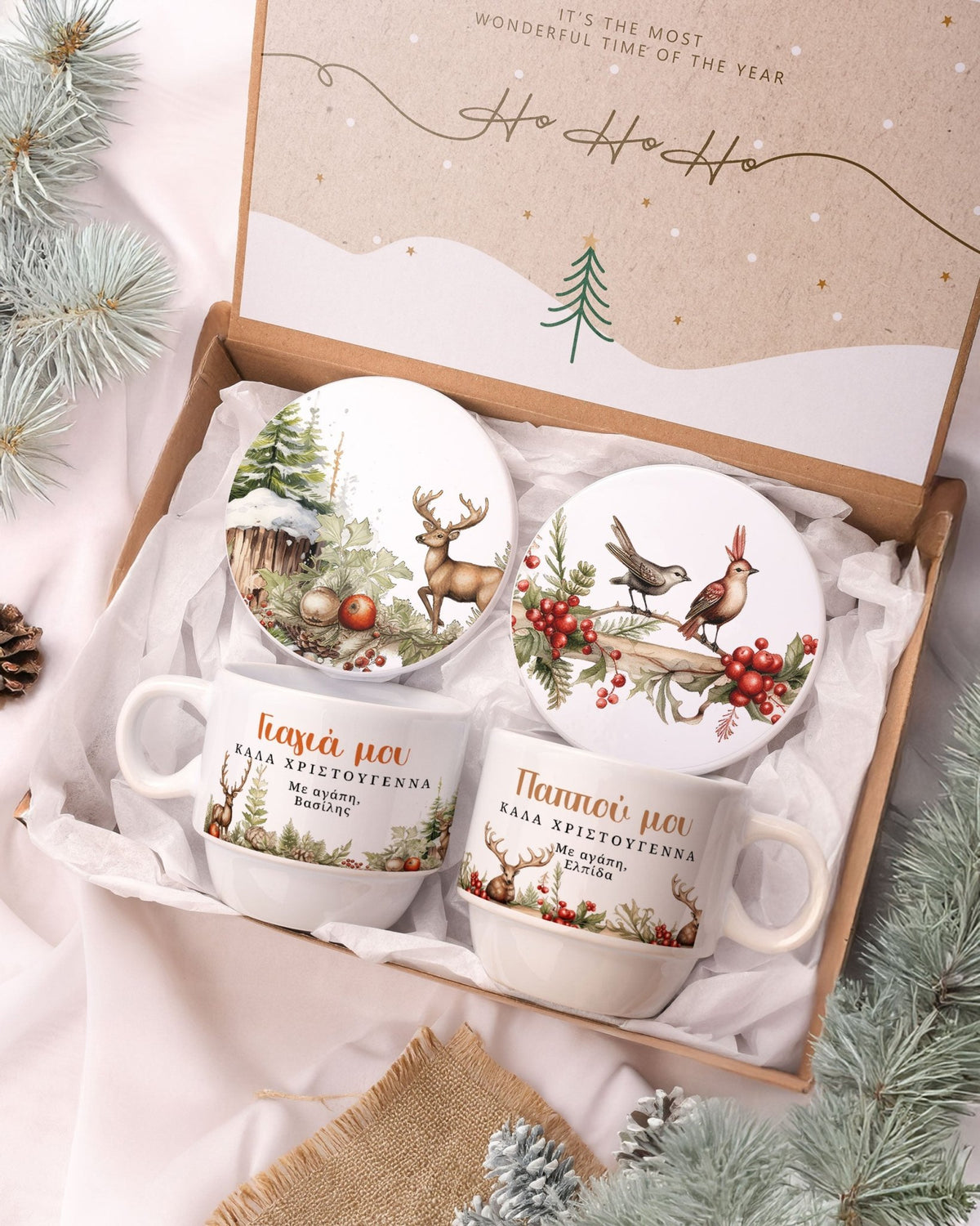 Merry Christmas Grandparents - Coffee Mug & Coaster Double Set - GOTShirts