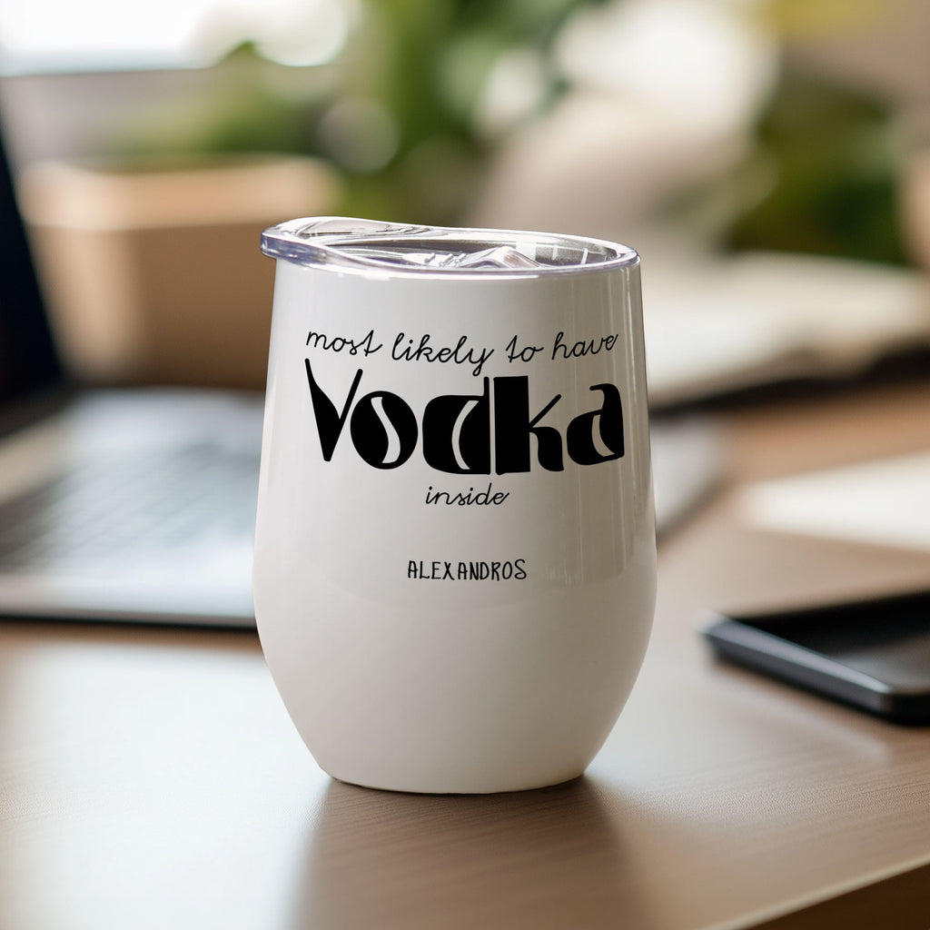 Vodka - Stainless Steel White Mug - GOTShirts