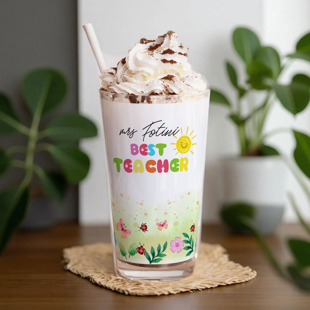 Best Teacher - Glass Latte Mug - GOTShirts