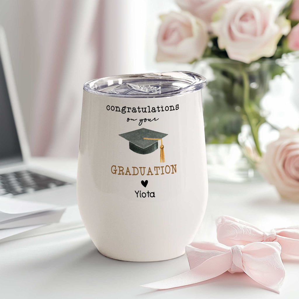 Congratulations On Your Graduation - Stainless Steel White Mug - GOTShirts