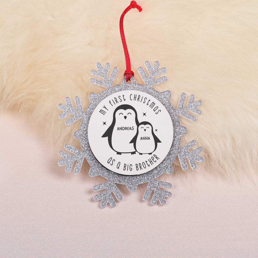 Penguins - Glitter Snowflake Ornament - GOTShirts