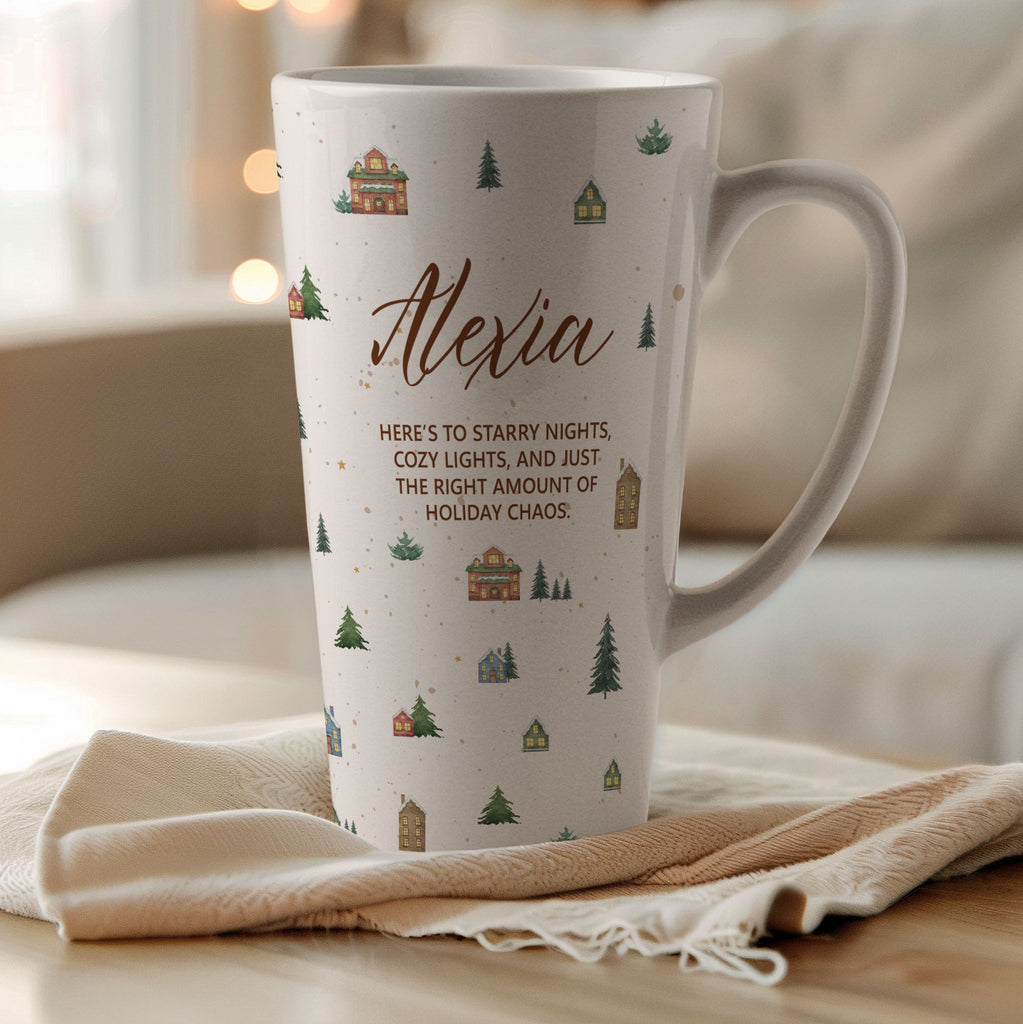 Christmas Houses Pattern - Tall Latte Mug - GOTShirts