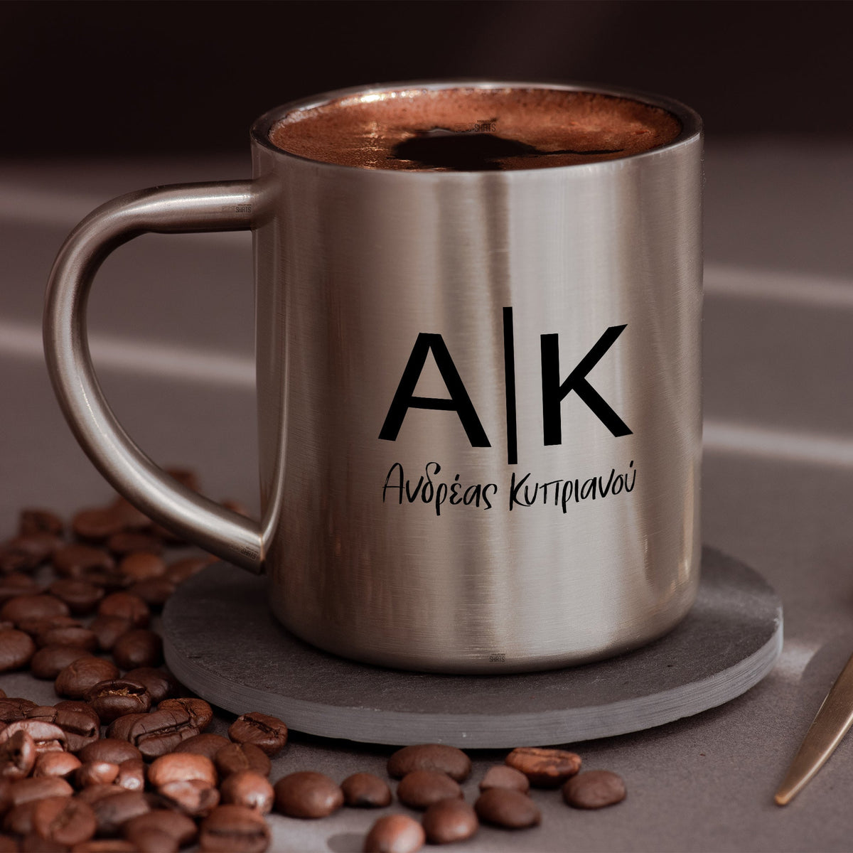 Initials & Name - Stainless Steel Coffee Mug - GOTShirts