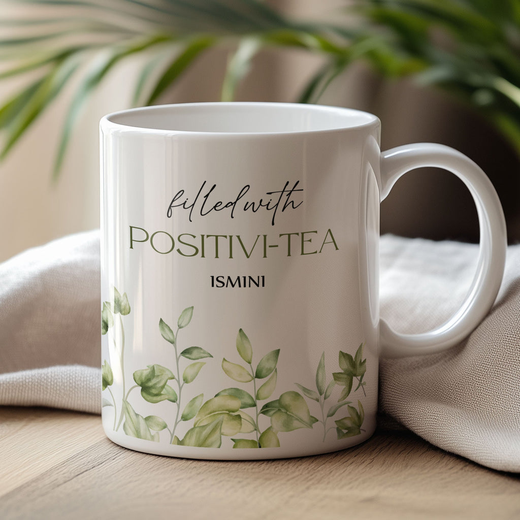 Filled With Positivi - tea - Ceramic Mug 330ml - GOTShirts