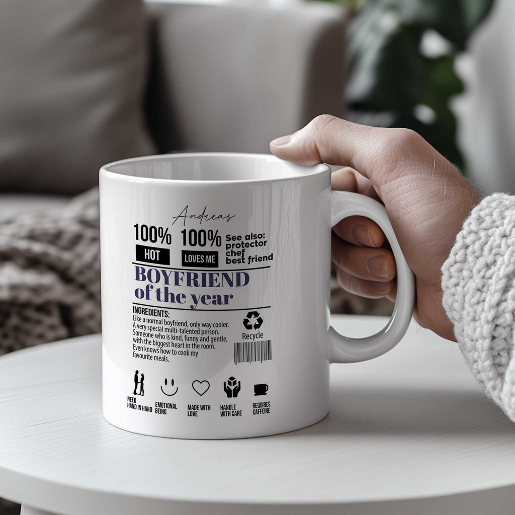 Boyfriend Of The Year - Big Ceramic Mug 18oz - GOTShirts