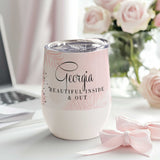 Beautiful inside & out - Stainless Steel White Mug - GOTShirts