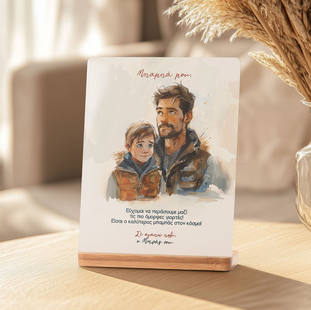 Dad & Son - Bamboo Stand Frame - GOTShirts