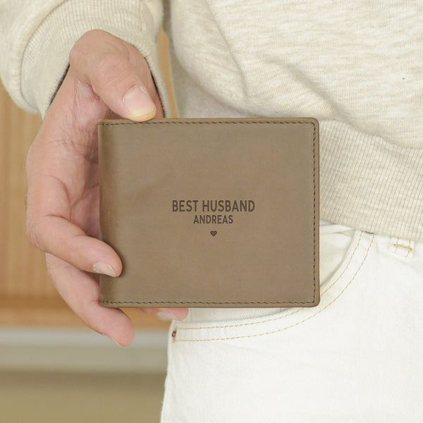 Best Husband - Men's Leather Wallet (Engraved) - GOTShirts