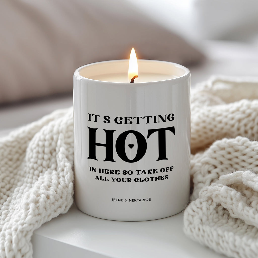 It's Getting Hot - Ceramic Candle Holder With Scented Candle - GOTShirts
