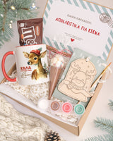 Deer With Hat - Mug & Paintings Gift Box - GOTShirts