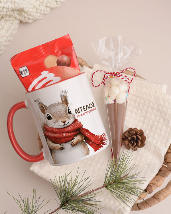 Christmas Squirrel - Mug & Paintings Gift Box - GOTShirts