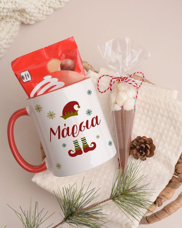 Christmas Elf Red - Mug & Paintings Gift Box - GOTShirts