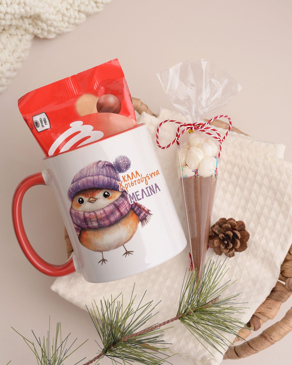 Purple Hat Bird - Mug & Paintings Gift Box - GOTShirts